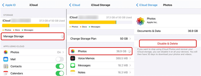 Delete All iCloud Photos