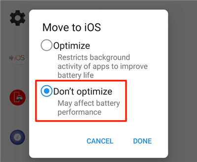 Turn off Battery Optimization