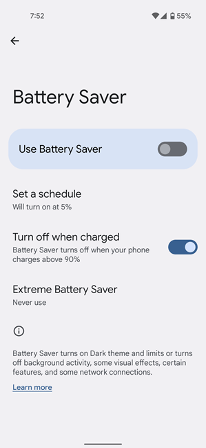 Disable Low Power Mode