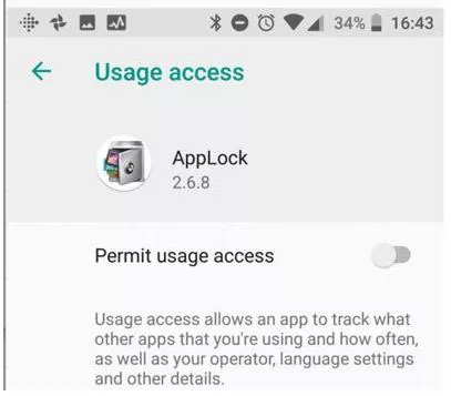 Disable Usage Access