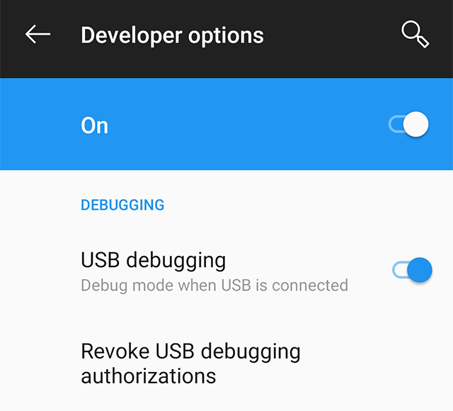 Disable USB Debugging Mode