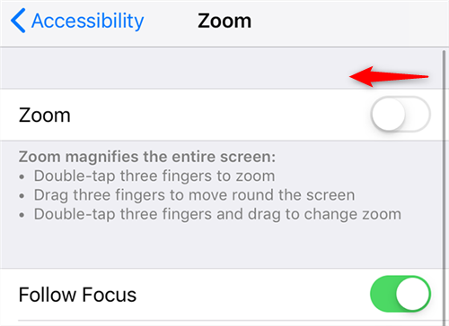 Disable Zoom on iPhone