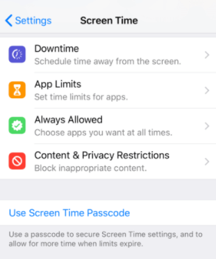 Disabled and Re-enabled Screen Time