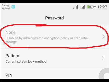 Android Disabled by Administrator Encryption Policy