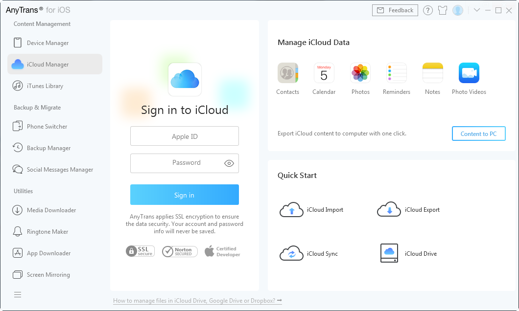 How to Get Contacts from iCloud with AnyTrans