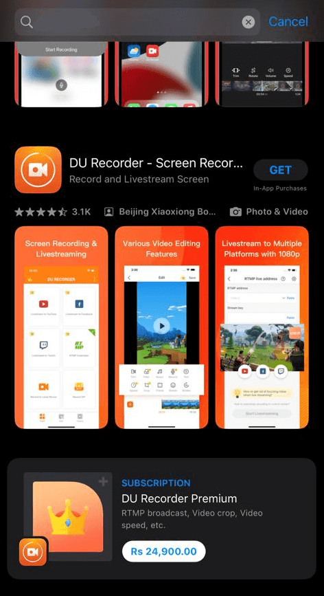 Download DU Recorder from App Store