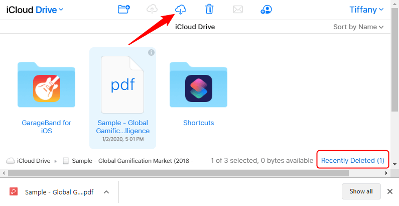 Download PDF Files from iCloud Drive