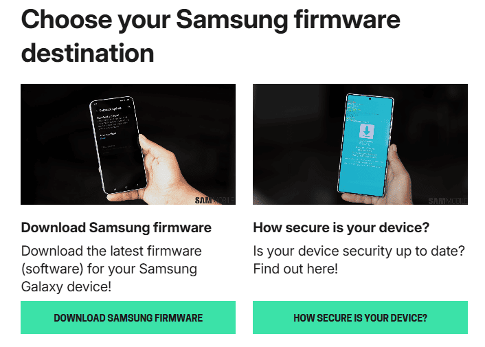 Download Firmware on SamMobile