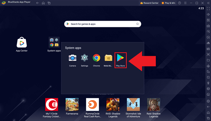 Download and Open Google Play Store in BlueStacks