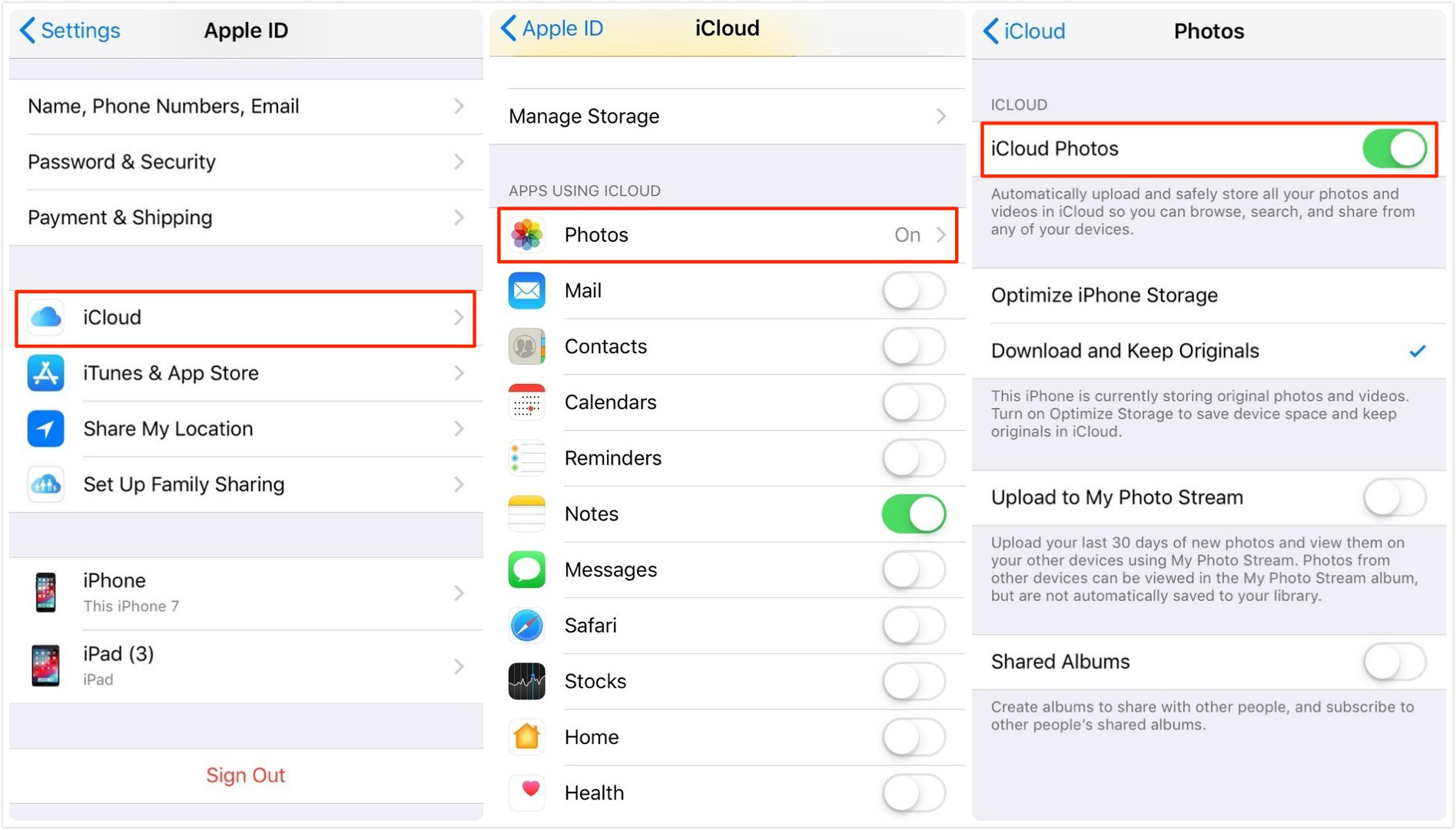 Download Photos from iCloud Photo Library to iPhone