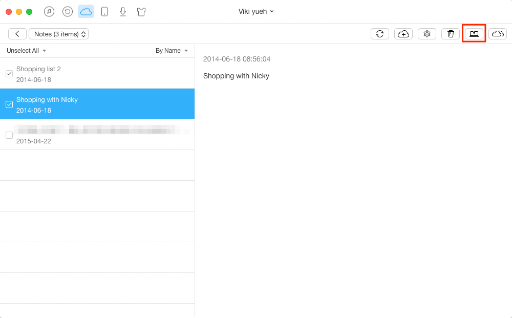 How to Download Notes from iCloud with AnyTrans – Step 3