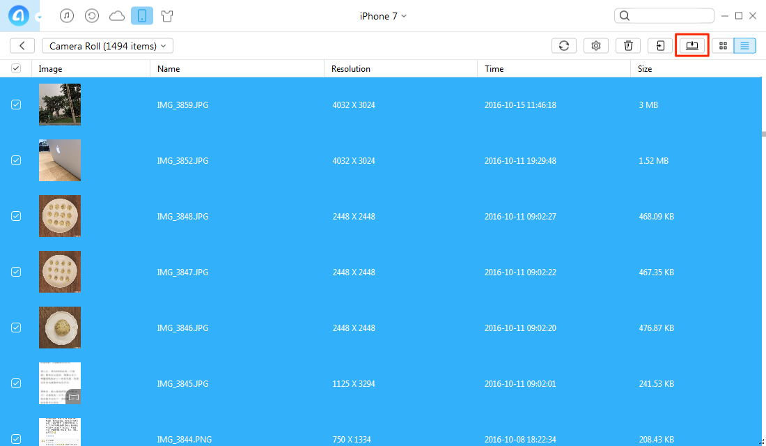 How to Download Pictures from iPhone to Surface – Step 3