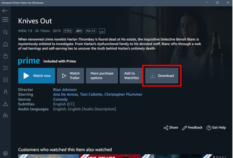 Download Prime Video Movie via Desktop App