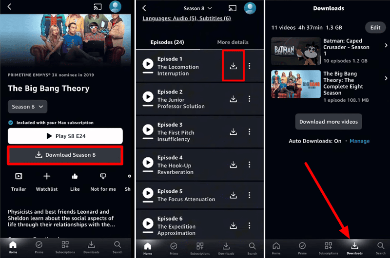 Download Prime Videos on Mobile