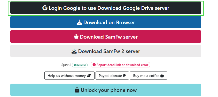 Login Google to use Download Google Driver Server