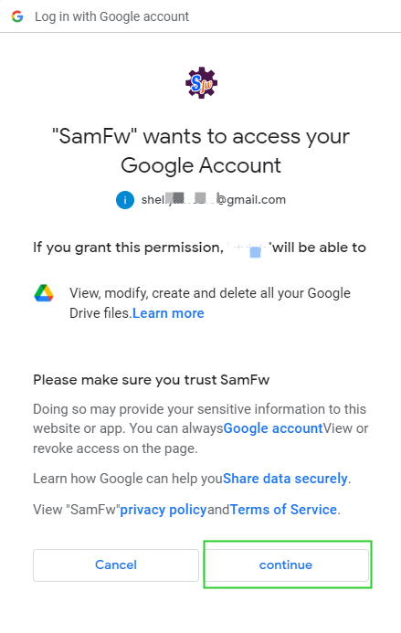 Grant Google Account Access Permission