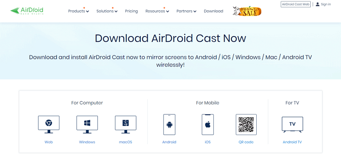 Download the AirDroid Cast app