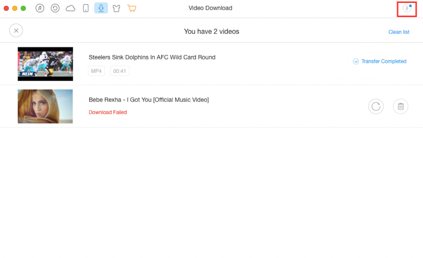 Download Videos from Internet to Laptop with AnyTrans - Step 3