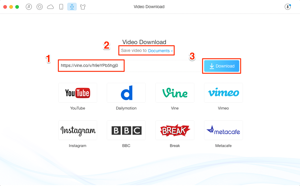 Download Vine Videos to iPhone/iPad/iPod – Step 2