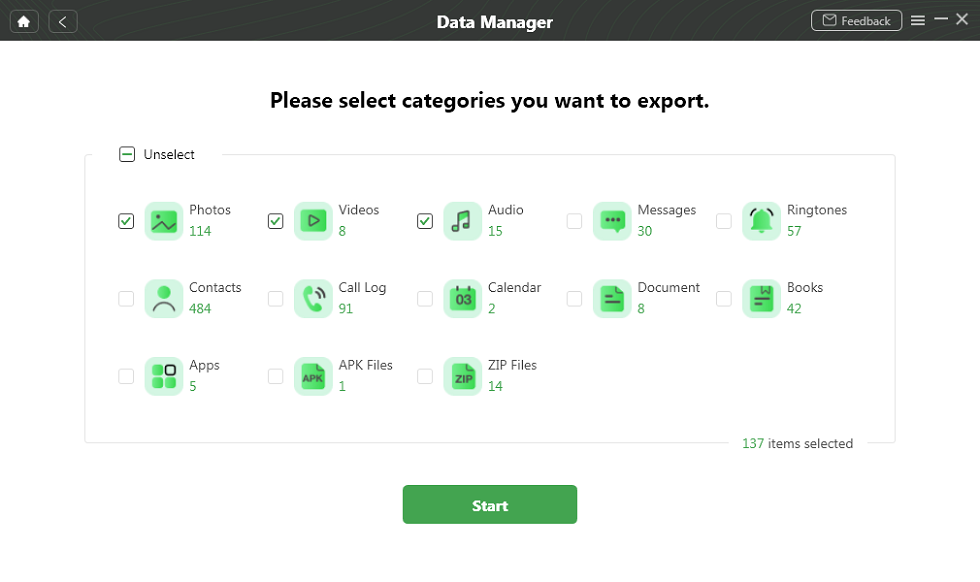 Select Data You Want