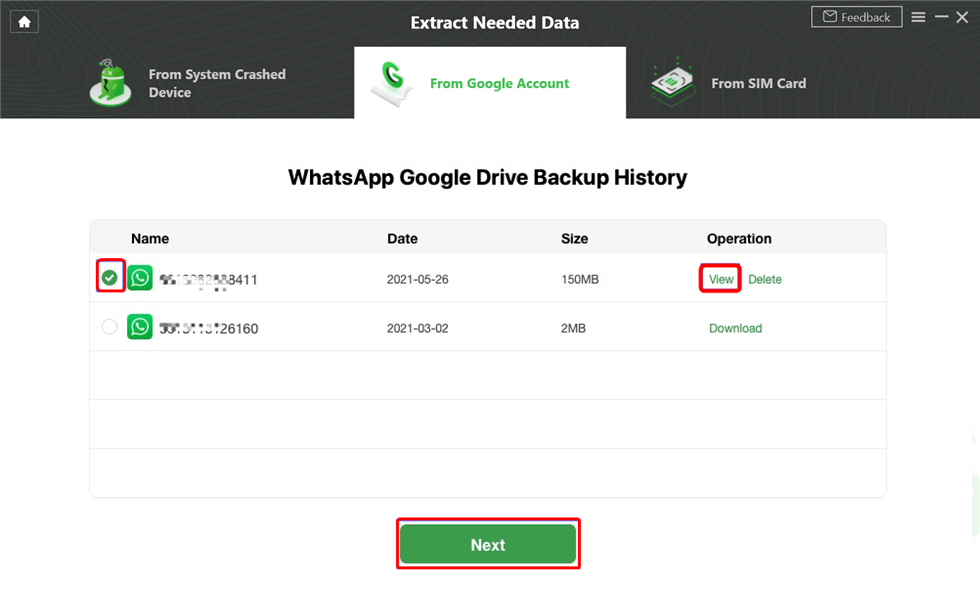 Download WhatsApp Backup from Google Drive