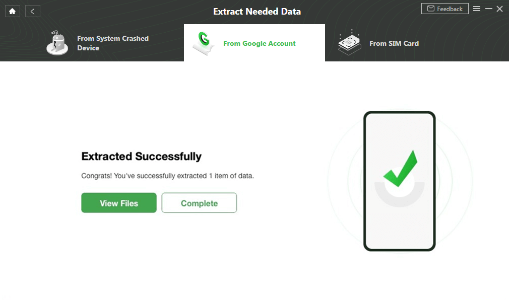 Extract Data Successfully