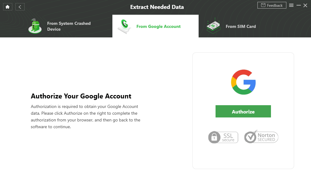 Authorize Your Google Account