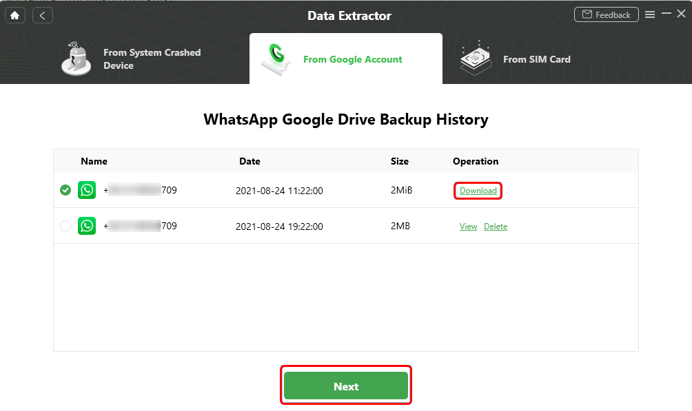 Download and View WhatsApp Backup