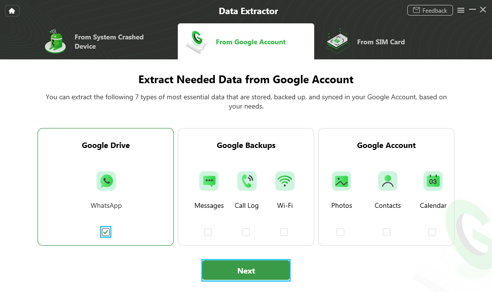 Recover Data from Google Account