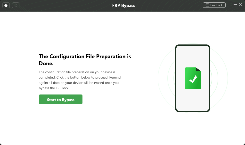 Configuration File is Prepared for Bypassing FRP Lock