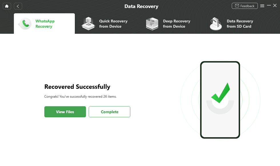 Recover the WhatsApp Data