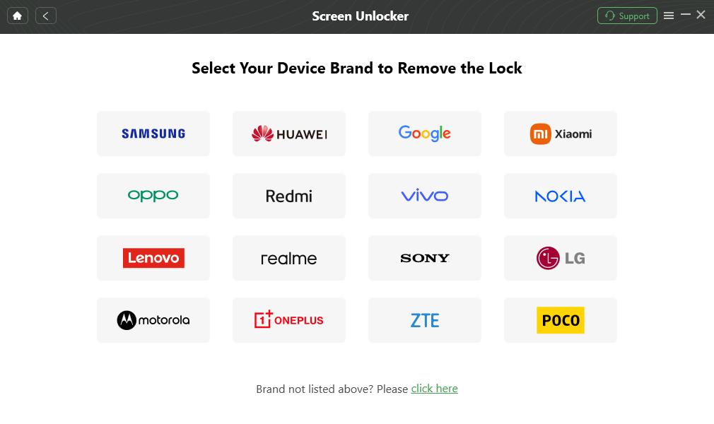 Select your Device Brand