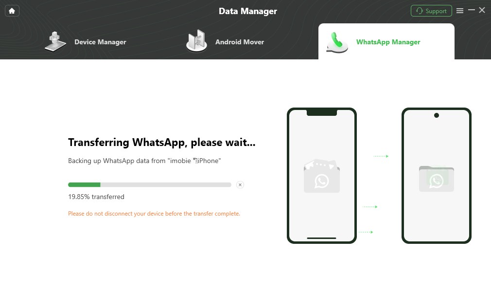 Follow the On-Screen Instructions for WhatsApp Transfer