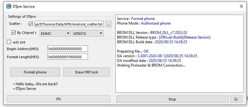 DT Pro Tool Erase FRP