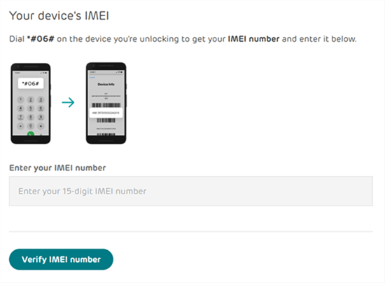 Enter IMEI to Unlock EE Phone