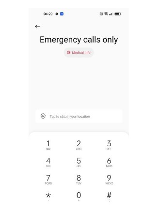  emergency calls on oppo