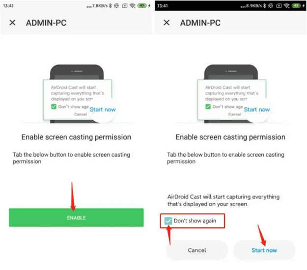 Enable Casting to Access Android on PC