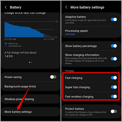 Enable Samsung Fast Charging 