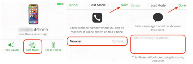 Activate Lost Mode for iPhone on iCloud