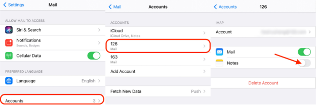 Enable Notes for the Third-Party Account