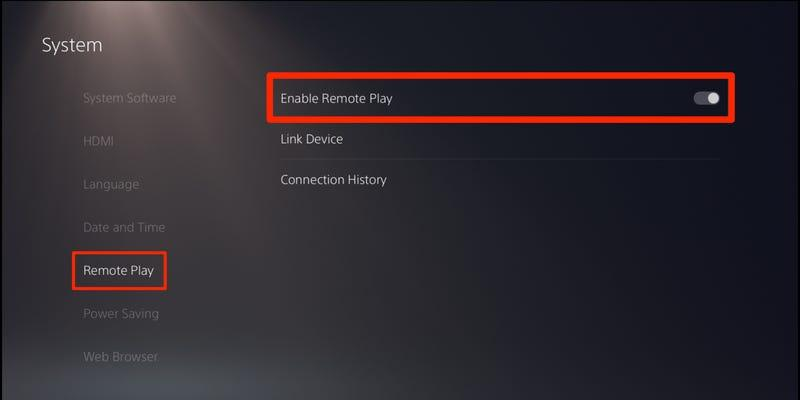 Enable Remote Play