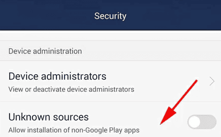 Enable Unknown Sources on Android