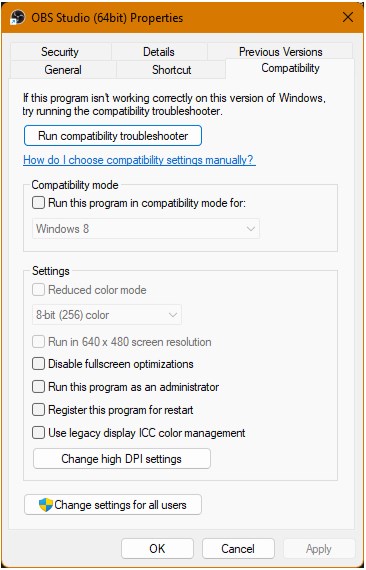 Enabling Compatibility Mode