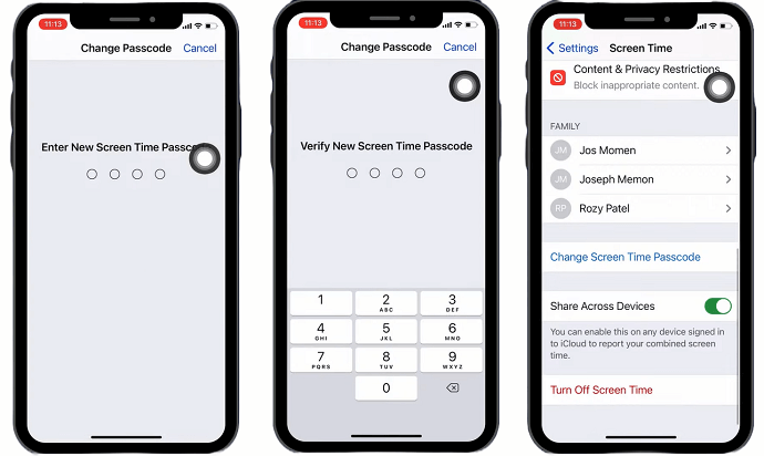 how to reset screen time passcode after failed attempts