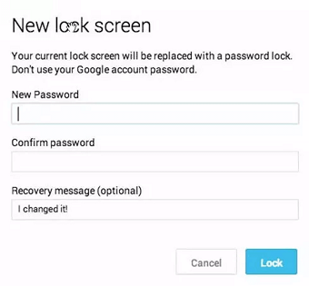 Enter a Temporary Password and Click the “Lock” button