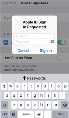 Sign into Another iCloud Account