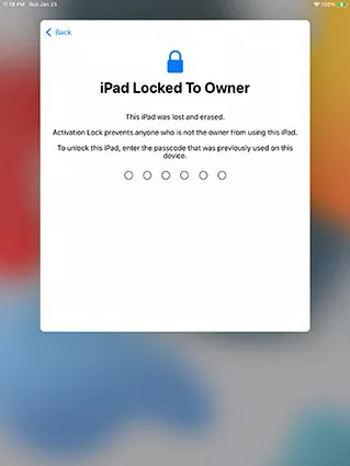Enter Lock Screen Passcode