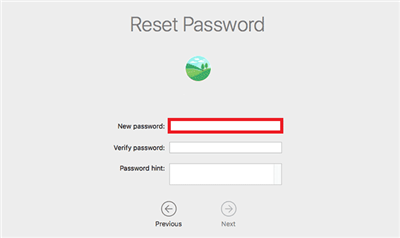 Enter the New Password
