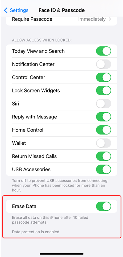Erase iPhone after Too Many Failed Passcode Attempts