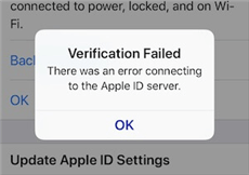 Erase iPhone Verification Failed